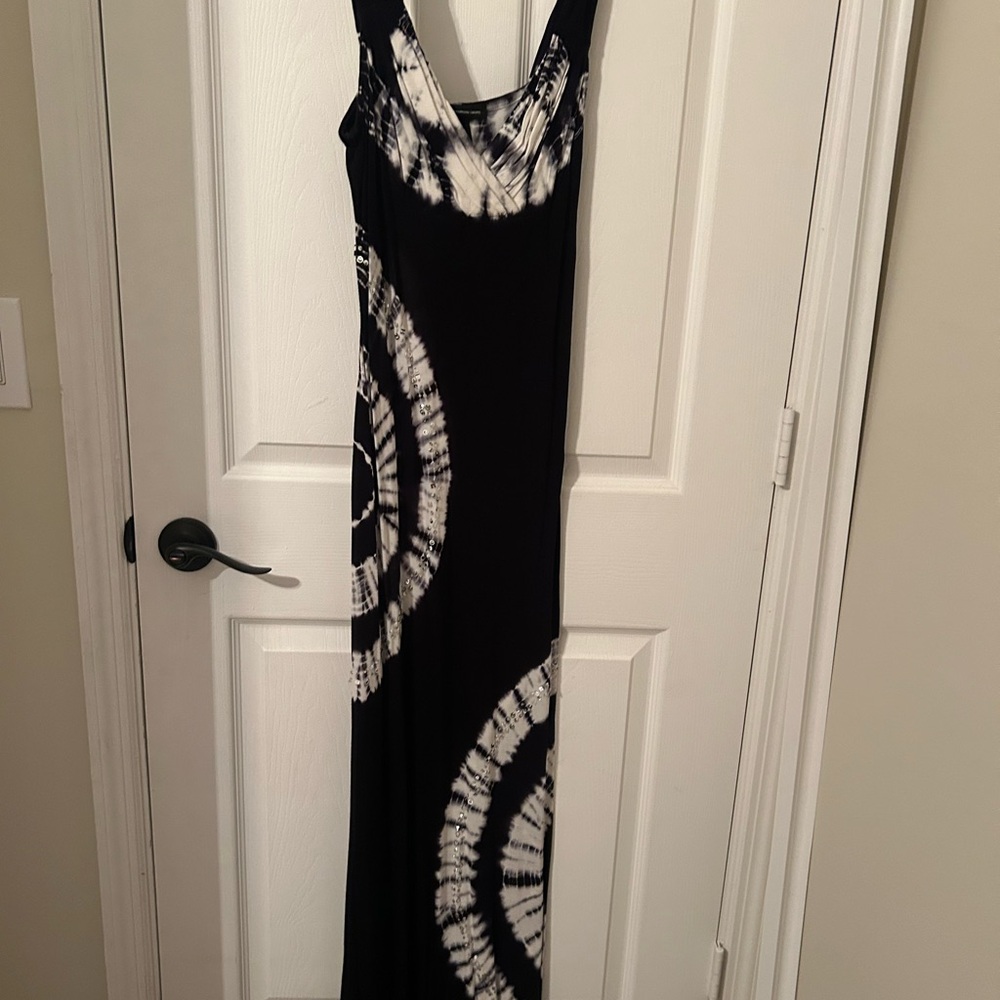 INC International Concepts Black and White Maxi Dress